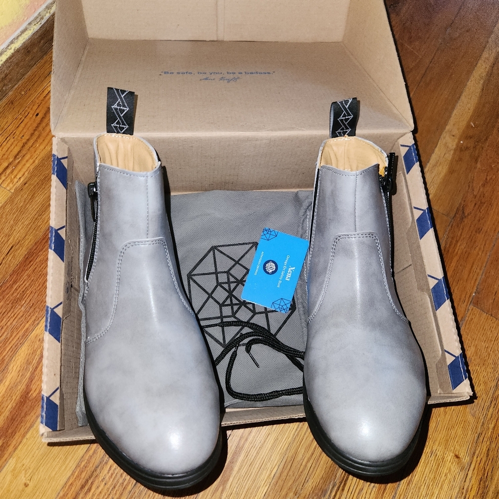 Xena boots omega EH gray 7.5 steel toe europe 38 NIB
